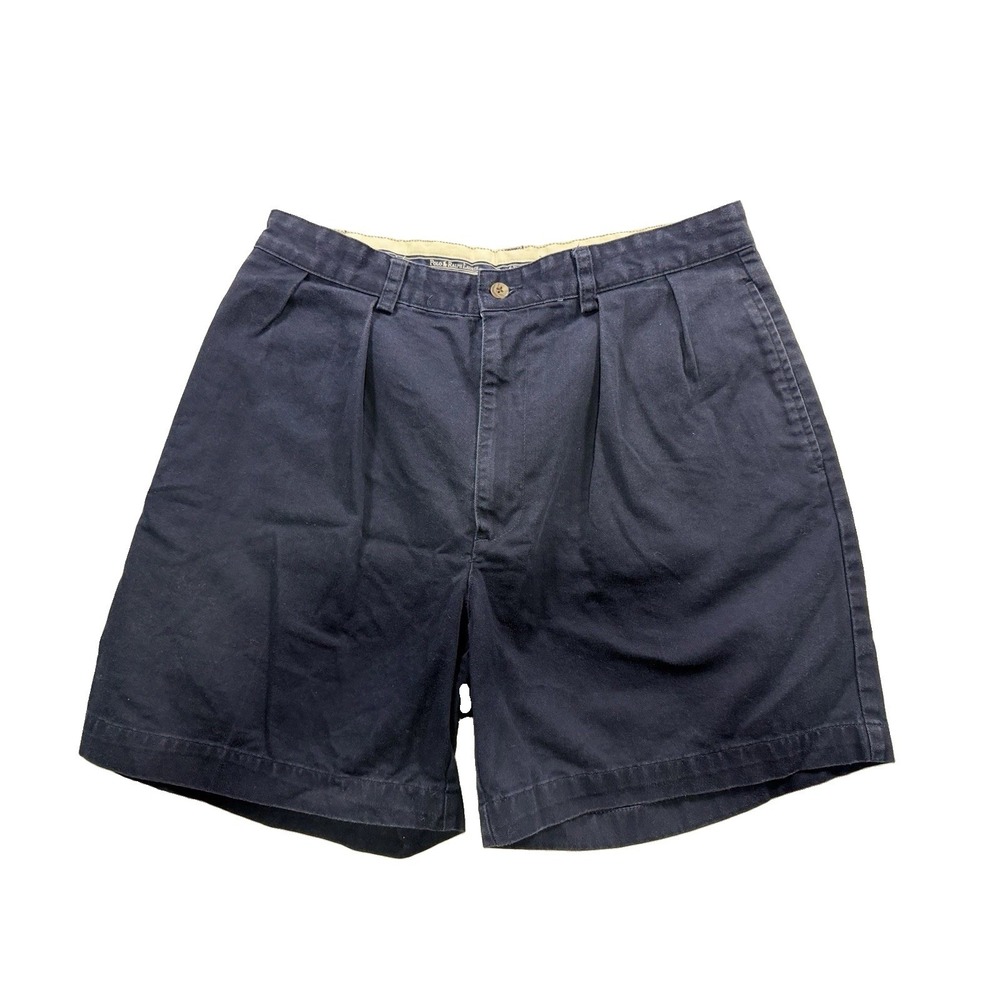 Vintage Polo Ralph Lauren Chino Shorts Men's 34 Navy Blue 100% Cotton 90s Retro